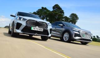 BMW iX2 and Audi Q4 e-tron Sportback - front tracking